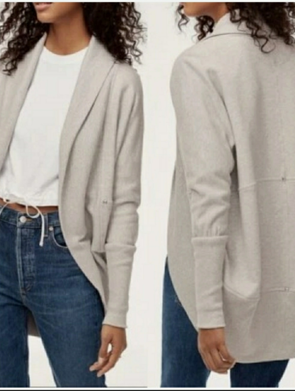 Wilfred Aritzia Diderot Sweater Cardigan - Oatmeal M